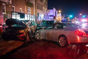 Multi vehicle car crash